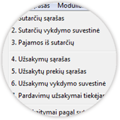 Sutarciu apskaitos programa Stekas apskaita ataskaitos